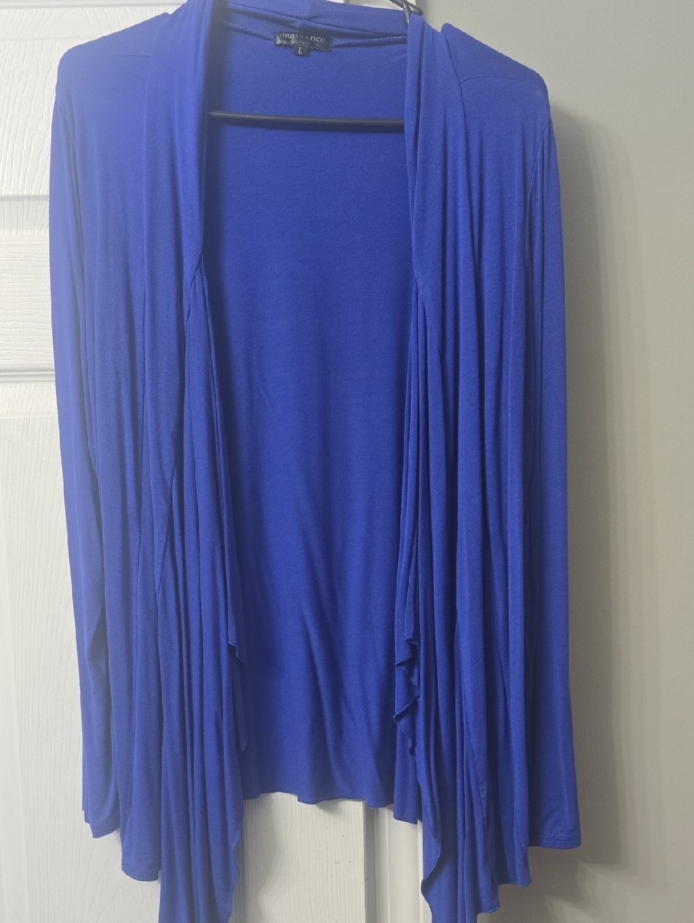 Lane Bryant Cobalt Blue Open Front Drape Cardigan